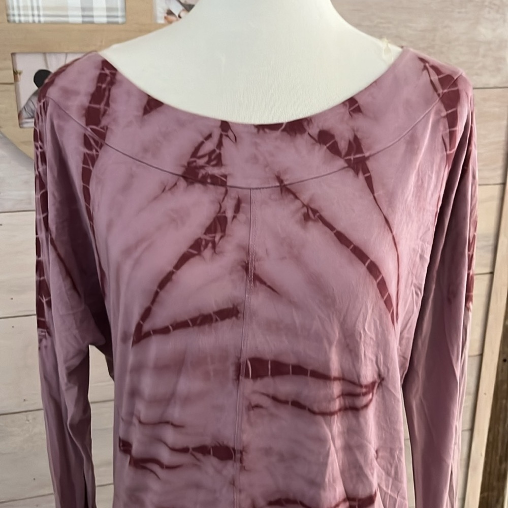 Bloom Purple Tye Dye Long Sleeve Top S - Picture 2 of 4